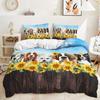 3D Sunflower Bedding Set Animal Duvet Cover Pillowcase 2/3 Pieces Soft Home Textile AU/DE/ES/EU Full Size Home Decoration Holiday Gift