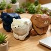 Cute Wooden Carving Ornament Miniature Mini Bear Statue Wooden Bear Figurines  Desktop Decoration