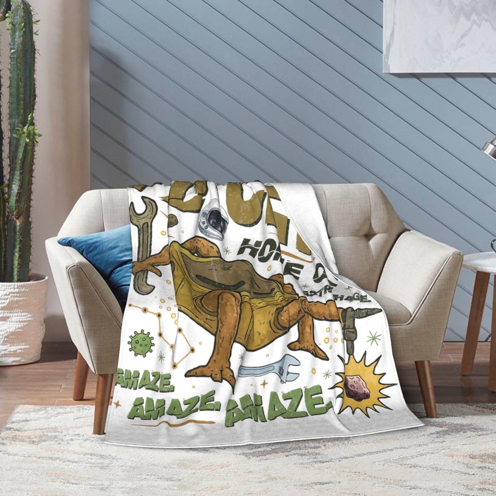 Bookish Project Hail Mary Eridani-Rocky Flannel Fashion Blankets Funny Throw Fashion Blanket for Bedspreads 150*125cm Super Soft