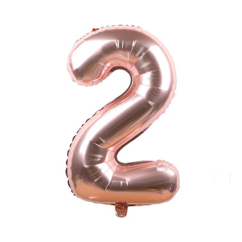 32 Inch Digital Aluminum Film Balloon, Medium Digital Gold Silver Red Black Gradual Change Color Birthday Decoration Wedding Party Balloon