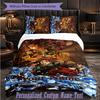 Personalized 3Pcs Bedding SetDemon Slayer Custom Text Duvet Cover Pillowcase Set Bedroom Gift