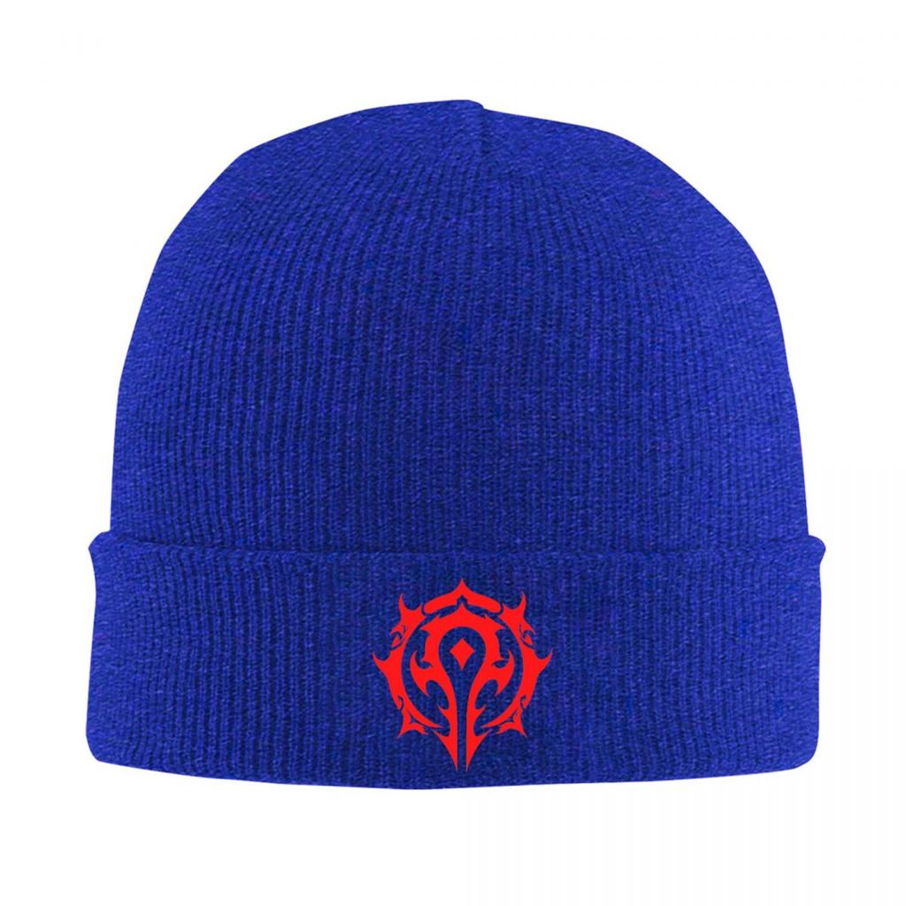 World Of Warcraft Logo Warm Knitted Cap Fashion Bonnet Hat Autumn Winter Outdoor Beanies Hats for Men Women Adult
