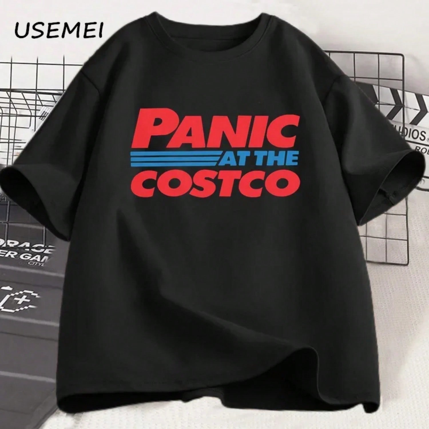 Panic At The Costco Graphic T-Shirts Costco Lovers Tee Fashion Oversized T Shirt Streetwear Tshirt unisex Clothing Tee S разноцветный