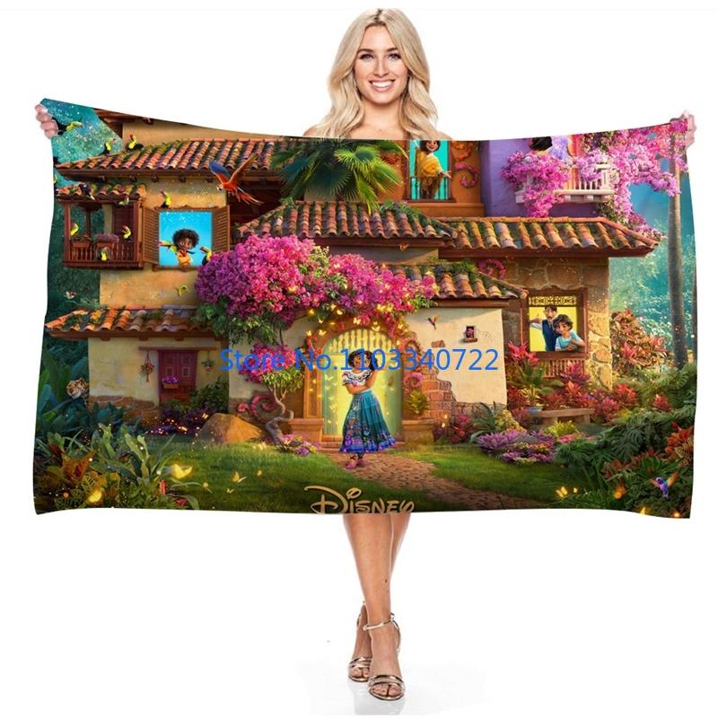 Cartoon Film Encanto Anime Bath Towels Microfiber Beach Swimming Towel Decor for Adults Kids Gift 75x150cm