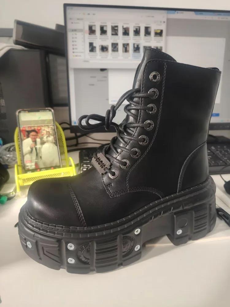Leather Heightened 10cm Thick-soled Men's High-top British Style 2026 New Trendy Men's Boots