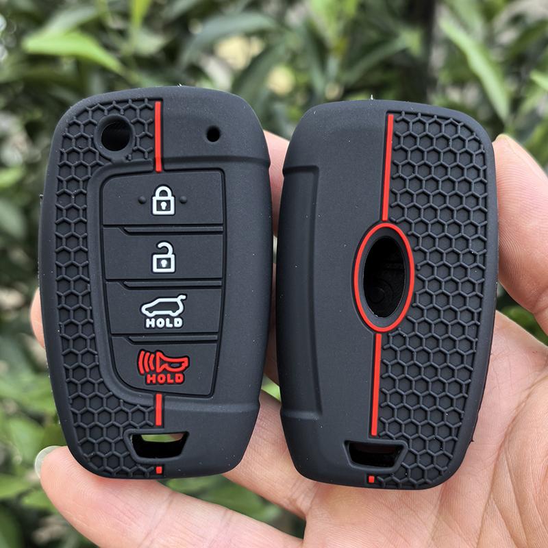 Silicone Car Remote Key Case Cover Fob For Hyundai Tucson Accent Solaris Elantra I30 I35 I40 Kona Celesta Sonata Creta