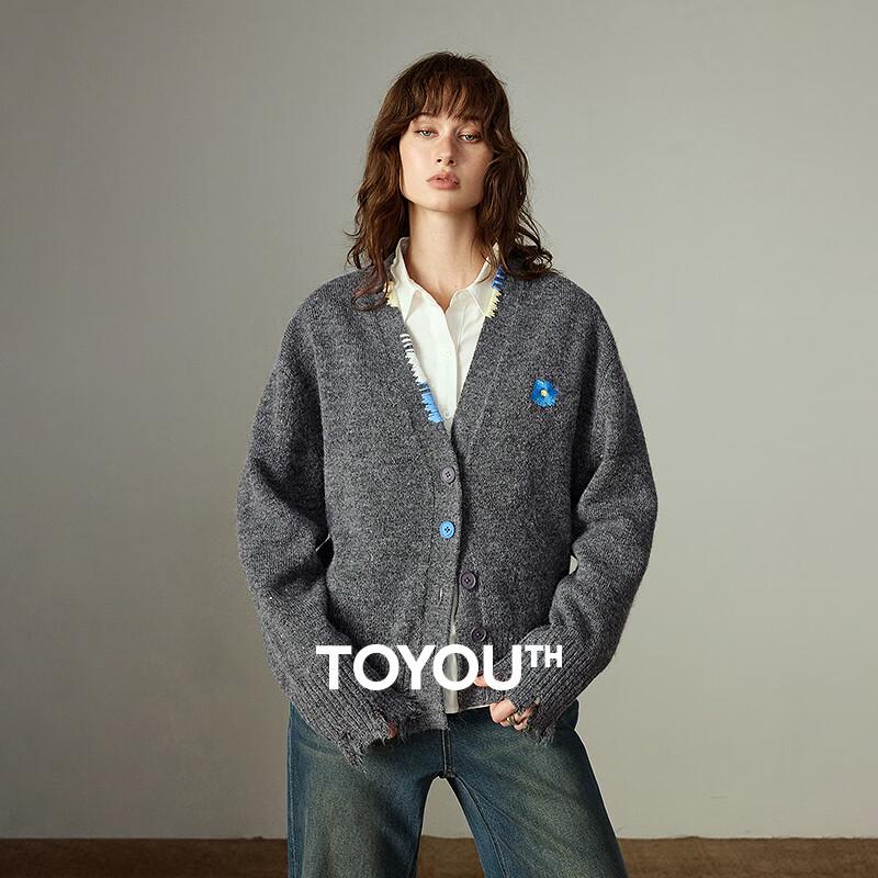 

Женский вязаный кардиган в стиле ретро с V-образным вырезом, цветной блок, цвет маконопсис L