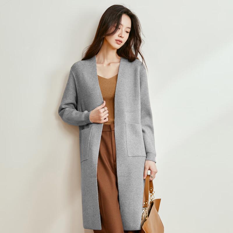 CARBAMMI Damen-Strickcardigan in mittlerer Länge