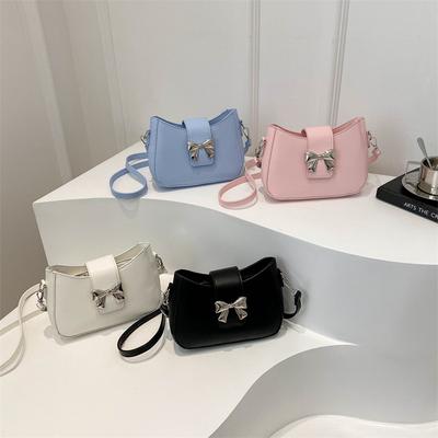 Nuovo Alla Moda  Alla Moda  Semplice Casual Texture per Donne  Tinta Unita  Alla Moda  Borsa a Mezzaluna da Ascella Monospalla per Donne