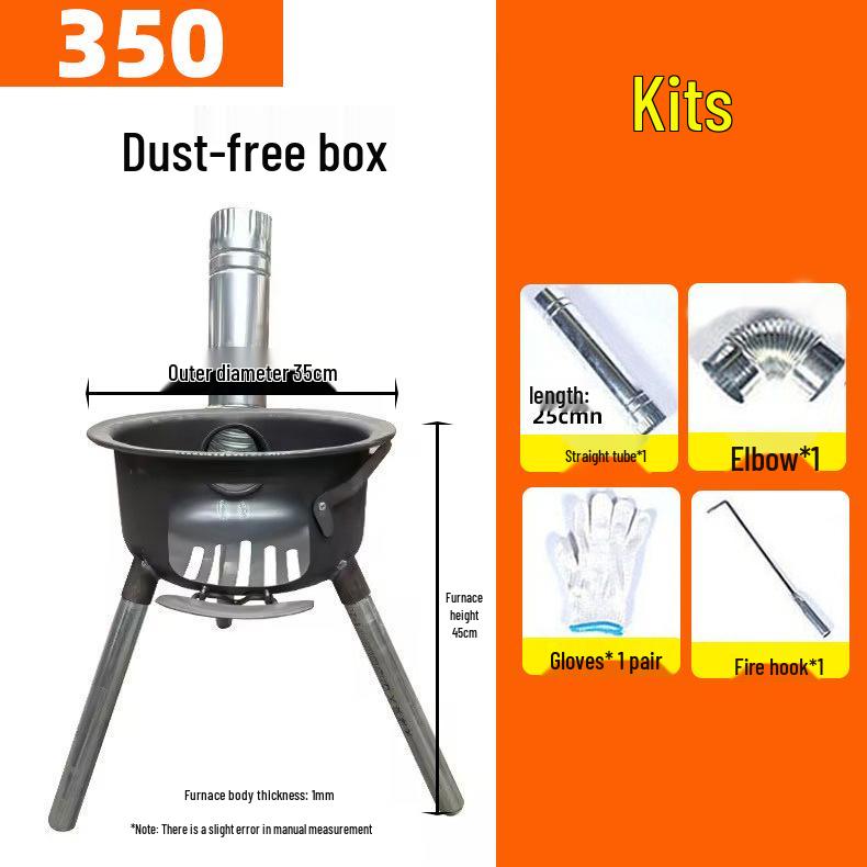 Portable Outdoor Round Leg Firewood Stove for Rural Homes Model 10 350