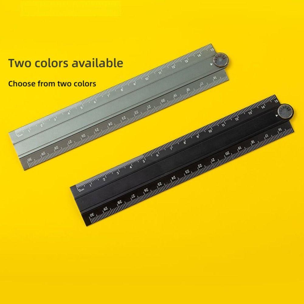 Aluminum Alloy Folding Ruler 30cm Metal Ruler High Quality Stationery Ruler  Students