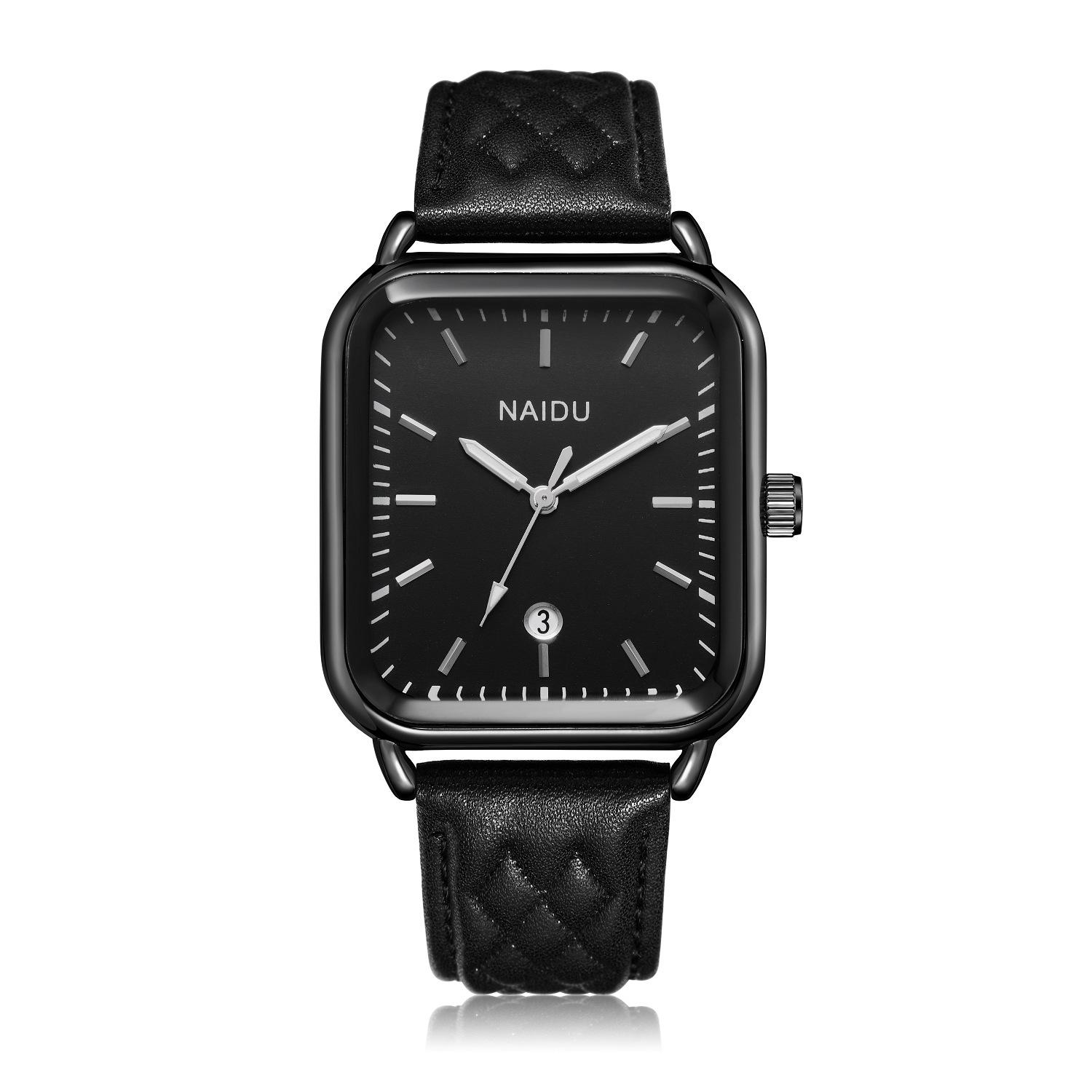 

Прямоугольный календарь для мужчин и женщин, ремень для часов, модный студенческий трехмерный узор, ремешок для часов, кварцевые часы для мальчиков средней школы в лесном стиле