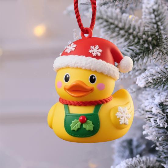 Christmas Duck Ornaments Acrylic Cartoon Ducks Xmas Tree Hanging Decorations for Holiday Party Favors Home Decor