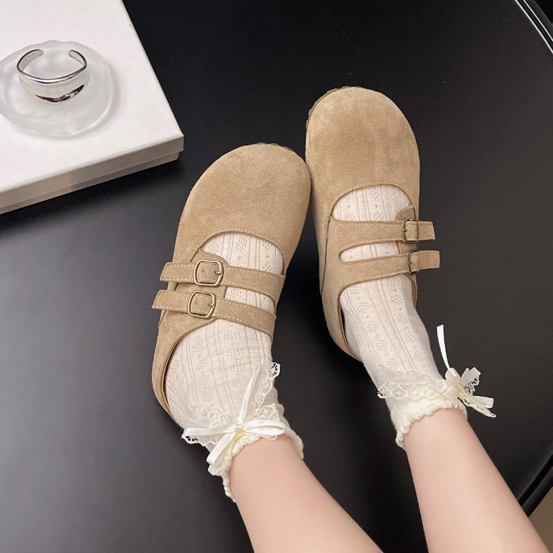 Baotou half slippers women's new spring and summer sandals lazy one pedal Mary Jane single shoes