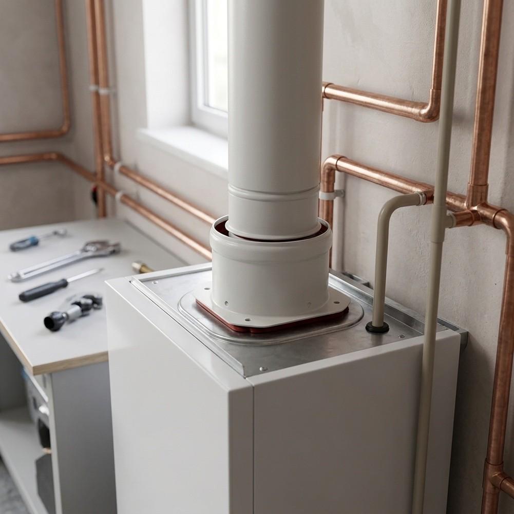 Wall Mount Boiler Flue Part PP Plastic 15x15x15cm Heat Resistant Construction for Reliable Performance in Continuous Operation
