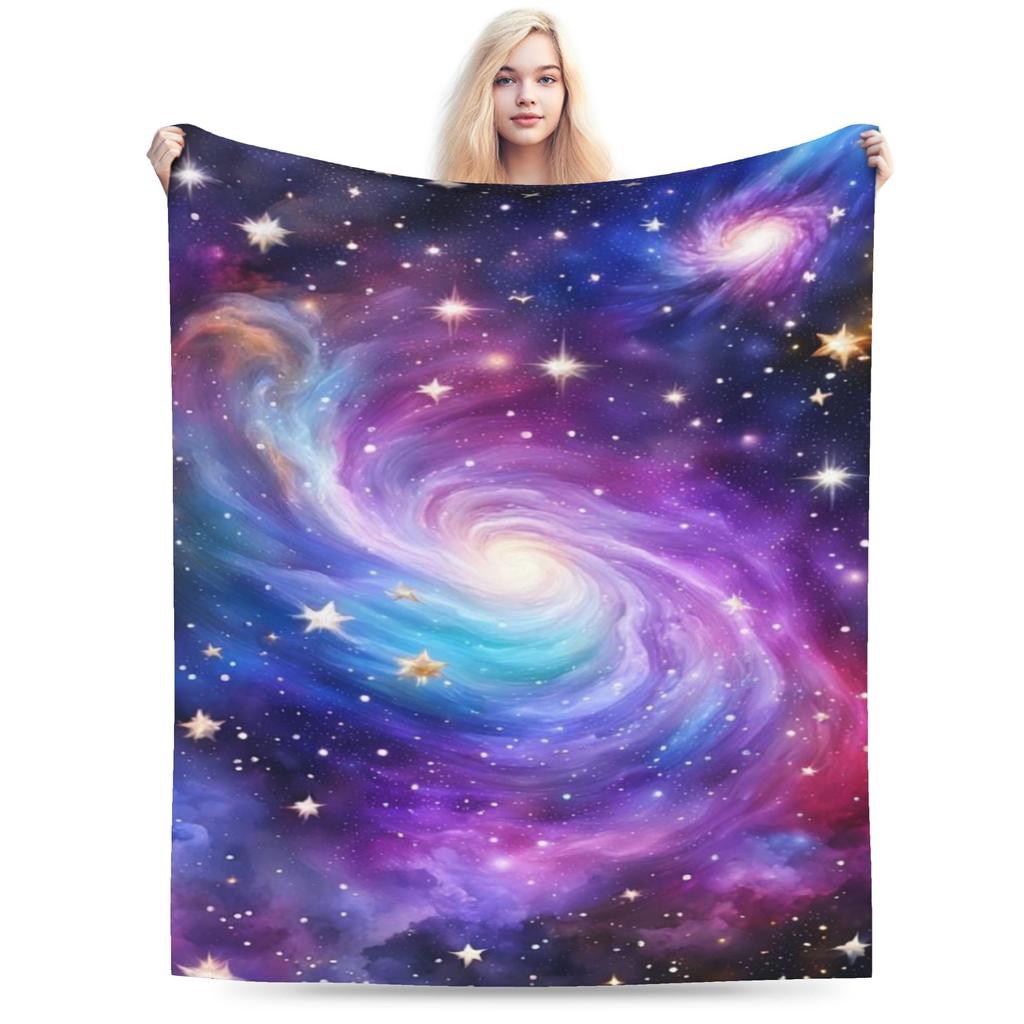 Galaxy Sunglasses Soft Warm Blanket Girls Boys Plush Throw Blanket Funny Outdoor Flannel Bedspread Sofa Bed Cover