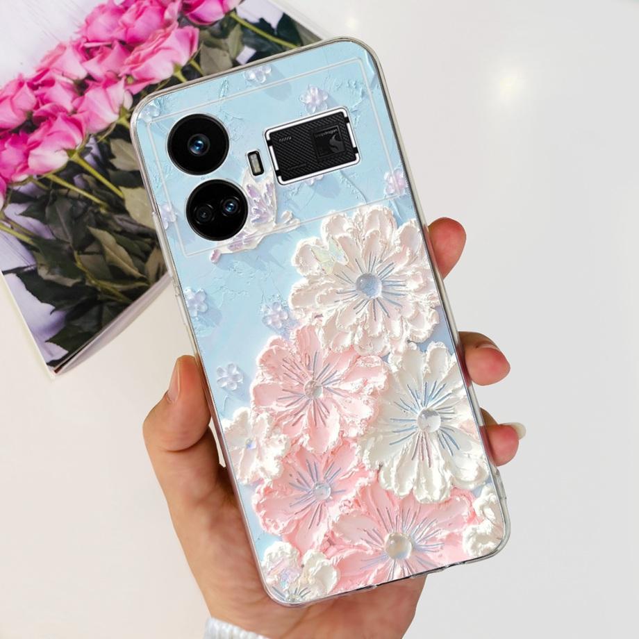 For Realme GT5 240w / GT3 / GT Neo 3 / GT Neo 5 Case Cute Cartoon Luxury Soft Silicon Transparent  Phone Case Back Cover Capas