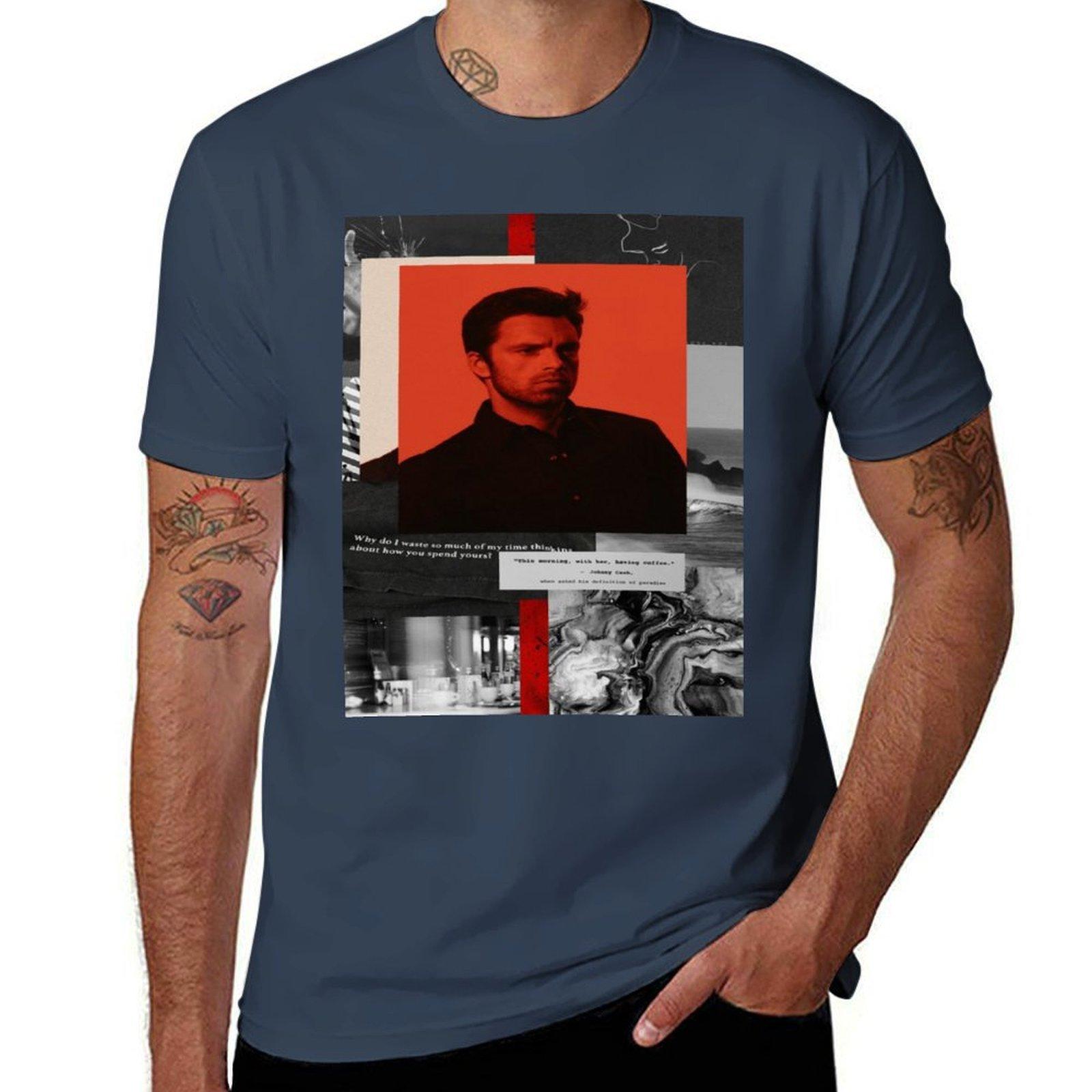 Minimal Sebastian Stan TShirt Lightweight Running Sports TShirt S