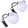 CAWKAY LED Poi Balls, Set of 2, Glow Balls, Soft Glow Poi Balls, Rainbow High Strobe, Spinning, Light Up (Set of 2)