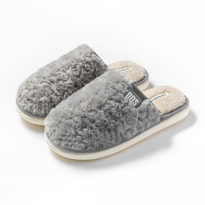 Unisex Fashion Bow-Knot Plush Winter Slippers 40-41