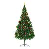 VidaXL Pre-lit Artificial Christmas Tree with Balls, Christmas Tree with LEDs, Holiday Decoration, Party Ornament 321501