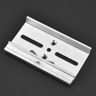 80mm / 100mm Breite 35mm DIN-Schienen Befestigungsklemme Aluminium Mattierte DIN-Schienen Befestigungsclip Silberne DIN-Schienen Klemme Schalttafel