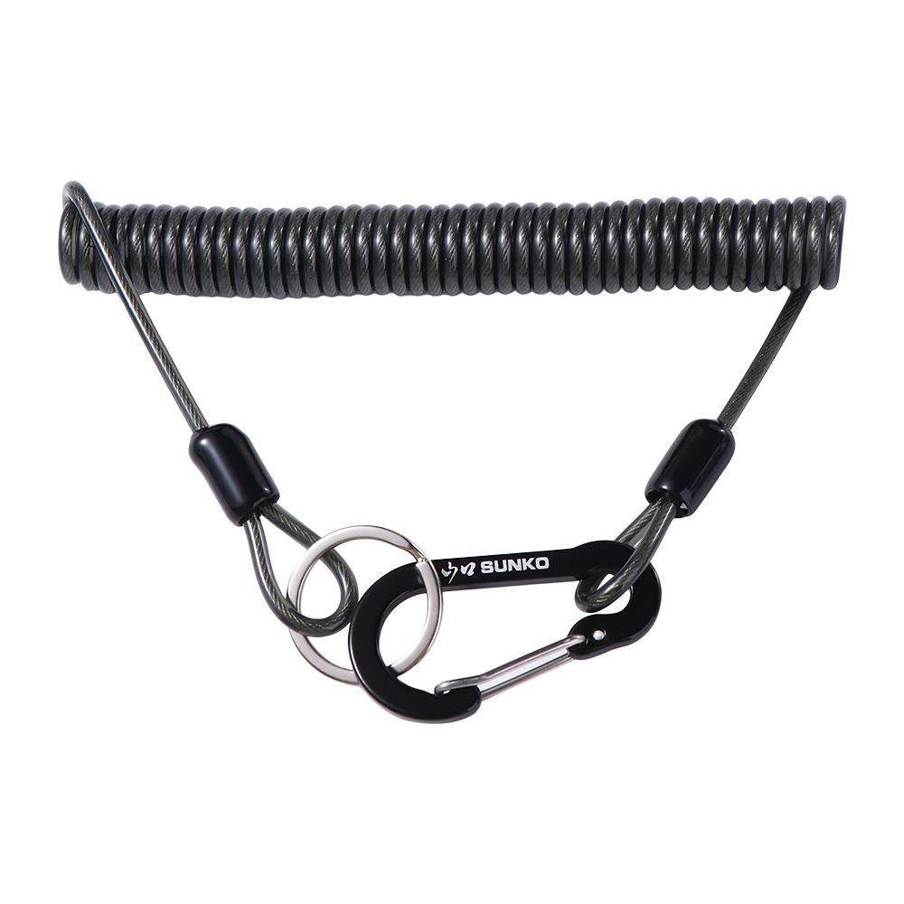 Schlüsselband Elastische Spirale Sicherheitsseil Schlüsselschnur Angeln Verpasstes Seil Angel-Lanyard Drahtfederseil Angel-Spiralschnur