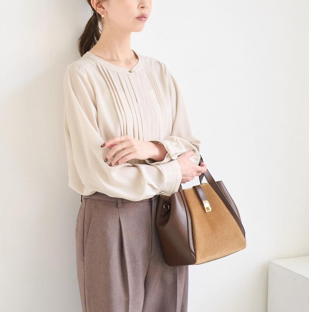 ROPE PICNIC Bluse mit Biesen vorne Beige L (Web-Exklusive Farbe) / Pendlerfreundlich, (27)