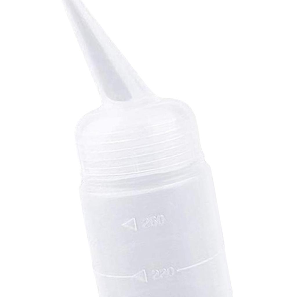 1pcs Hair Cleaning And Rinsing Bottle Shampoo Dispenser Home DIY Hairdressing Styling Tool With Scale Angled Tip Hair Coloring Bottle