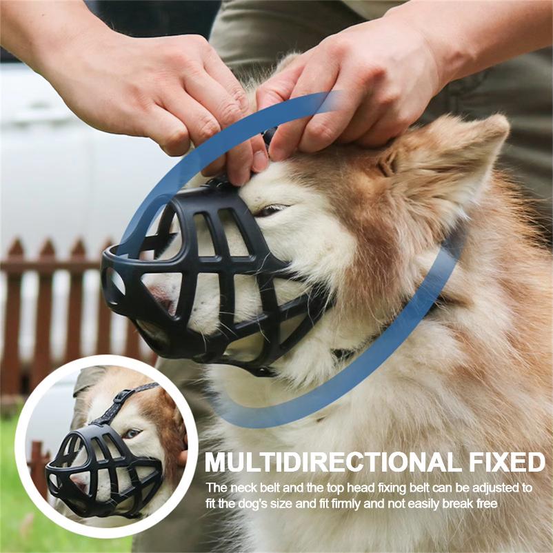 Soft Plastic Dog Muzzle Lightweight Cage Dog Mouth Cover Suitable for Grooming Trimming Training