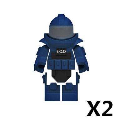 Military Building Blocks Figures Protective Bomb Disposal Suit EOD Special Forces Mine Detector Combination Bricks Toy Kids J019