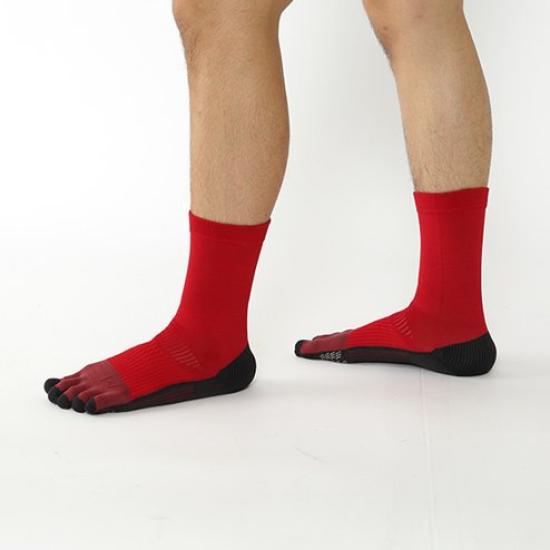 Tabio Football Sizes Black Five-Toe Socks, 25-27cm,