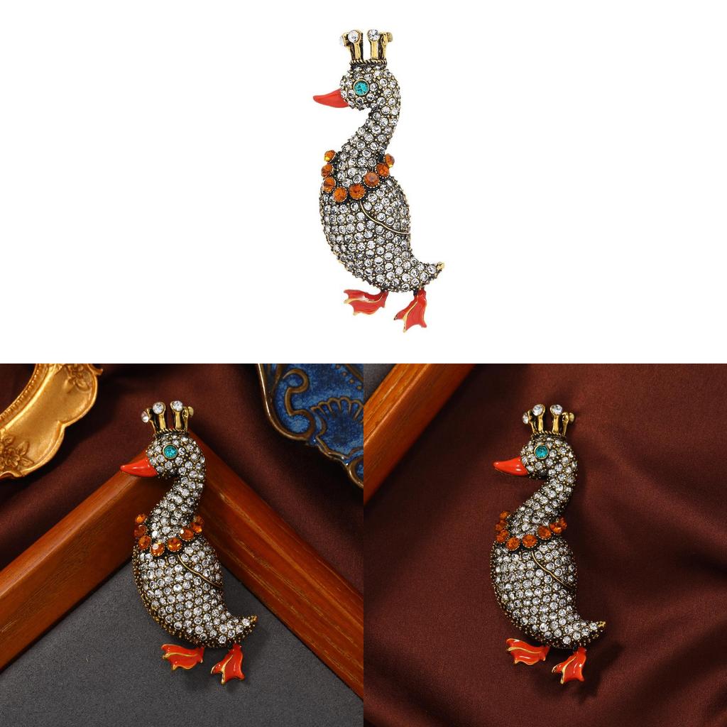 Animal Vintage Brooch With Rhinestone Embellishments For Women And Men
