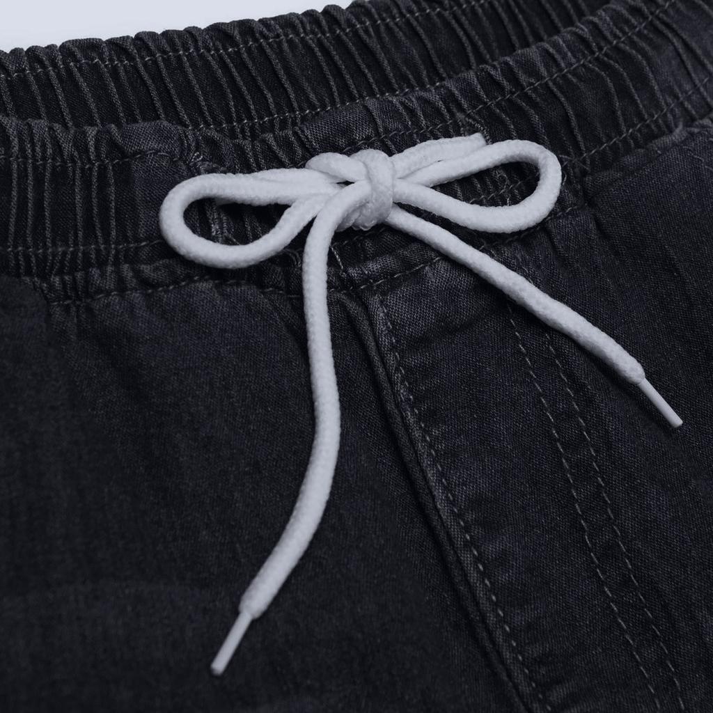 Women's Casual Solid Color Mid Waisted Poket Jeans Pants Denim Casual Trousers
