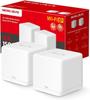 Système Wi-Fi 6 Mesh - Mercusys - Halo H60X - 2 Unités - 1500 Mbit/s - Bi-bande 350 M²
