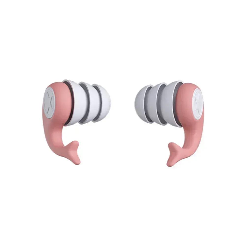 Anti Noise Silicone Earplugs Waterproof Swimming Ear Plugs For Sleeping Diving Surf Soft Comfort Natation Swimming Ear Protector