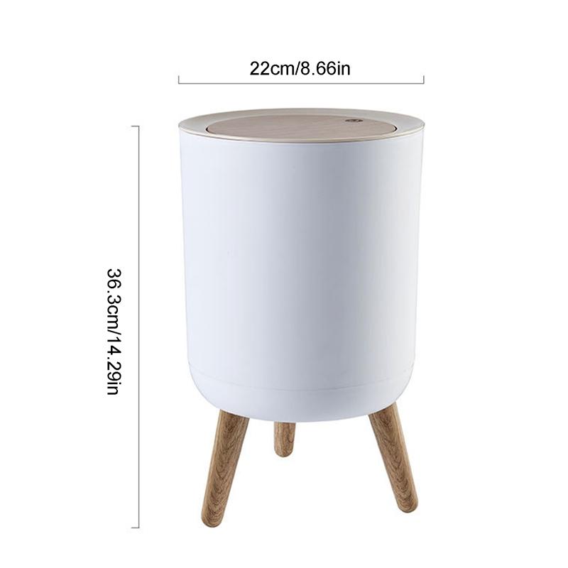 

Деревянный высокий мусорный бак для ванной комнаты, креативный кухонный мусорный бак с пресс-крышкой, контейнер для мусора для туалета в гостиной