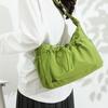 Stilvolle Damen Crossbody-Tasche mit Zugband Modische Umhängetasche mit sicherem Reißverschluss & dekorativem Anhänger