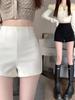 2024 Women's High Waist White Booty Shorts - Summer Elastic Leggings
