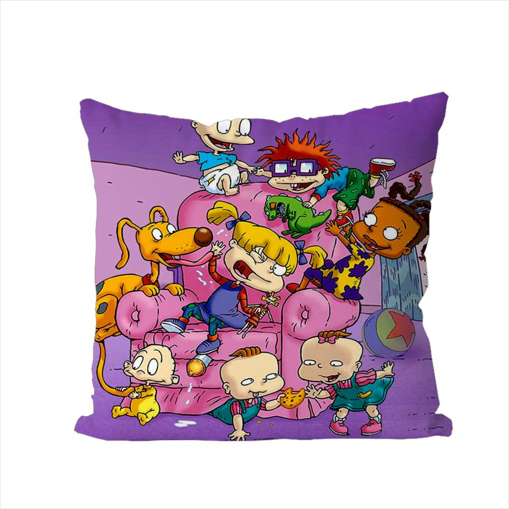 Rugrats Pillow Case For Car Sofa Decorative Home Doublesided Print Plush Square Throw Pillow Cushion Cover