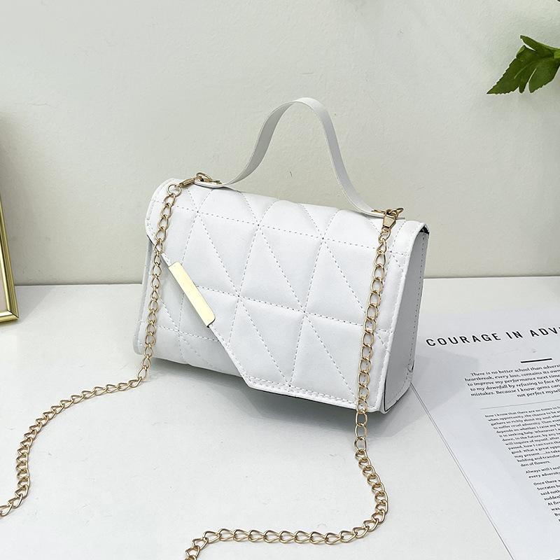Mini new women s handbag small square bag women s simple and versatile embroidered texture women s handbag bag белый