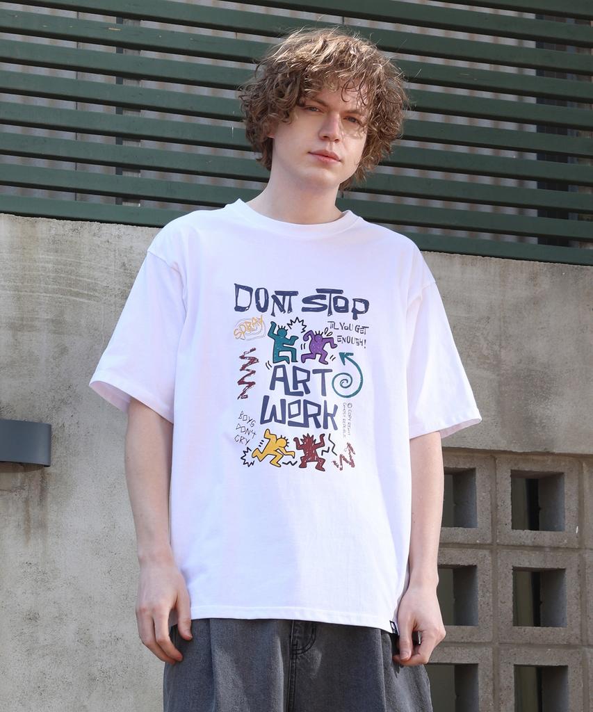 GHOST REPUBLIC Dont Stop Graphic Short Sleeve T-Shirt 2 Colors Gt-370