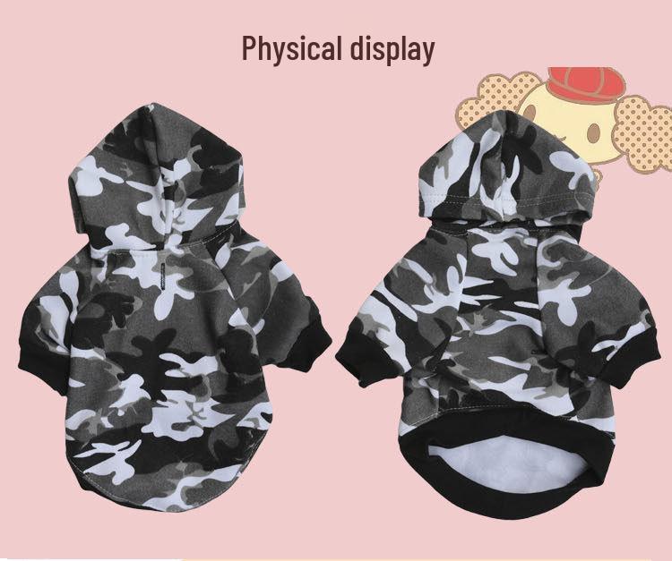 Pet Fleece Snow Camouflage Hoodie for Dogs and Cats - Autumn/Winter Style