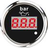 52mm Digital Oil Pressure Gauge Red Backlight with Alarm 0~10 Bar Oil Press Meter 1/8NPT Sensor for Auto Car Boat Marine 12V 24V