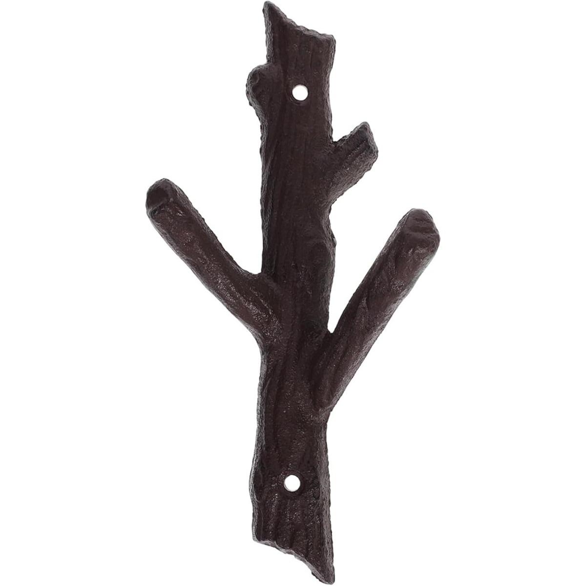 

Настенные крючки в старинном стиле, вешалки из железных веток, декоративные крючки для домашнего декора коричневый