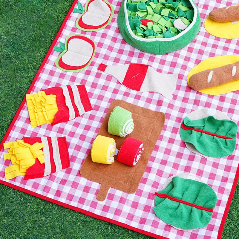 Dog Sniffing Mat Interactive Toys Pet Slow Food Mat Helps Relieve Stress and Training Stimulates Pet's Foraging Skills