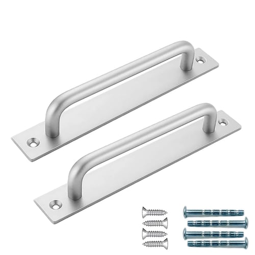 UULU 2-Pack Aluminum Alloy Door Handles, Cabinet Pull Handles, Door Handles, Shelf Handles, Bathroom Decor, Large Size, Metal Door Knobs with Screws (