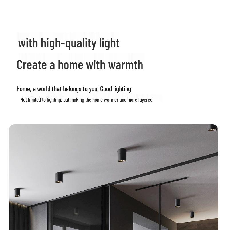 Adjustable LED Downlight Spotlight: Foldable No-Cutout Ceiling Light for Living Rooms, Walls, and Entrances