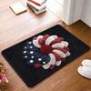1pc American Flag Floral Suitable for Living Room, Bedroom, Kitchen Rug with Non-Slip Rubber Backing, Indoor/Outdoor Entry Door Mat for Porch