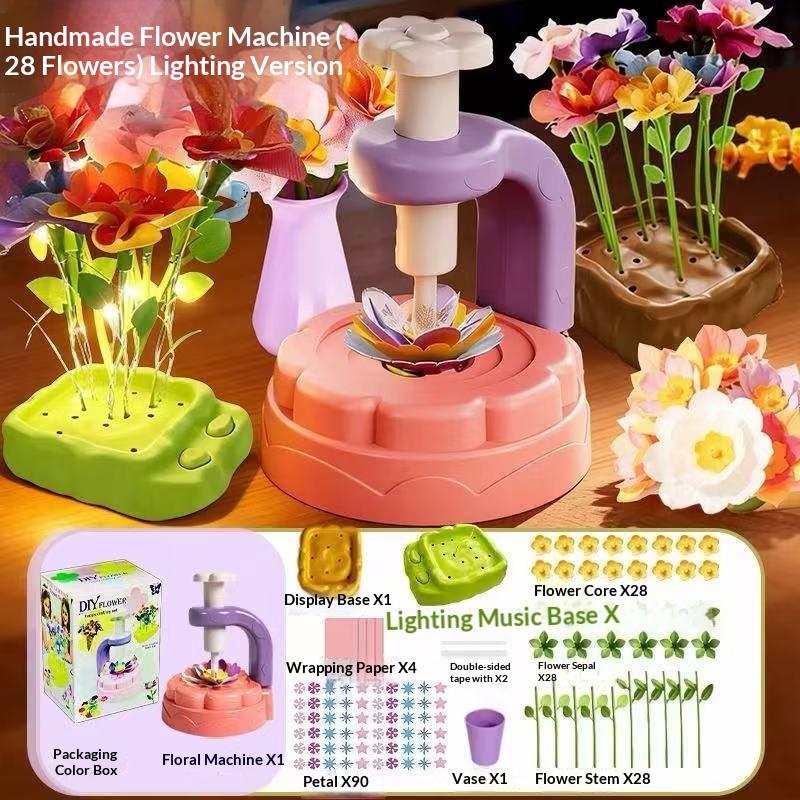 DIY Fabric Flower Bouquet Craft Kit Eco-Friendly Material Handmade Art Toy No Odor for Kids Home Art Project Festival Gift